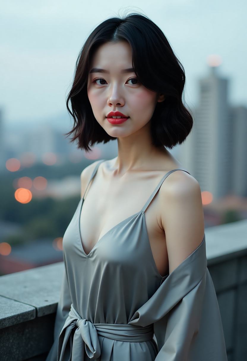 莫代尔弹力开襟睡衣裙